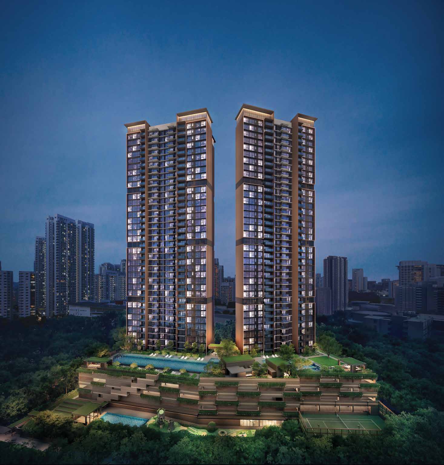 ELTA twin residential towers at Clementi artist's impression