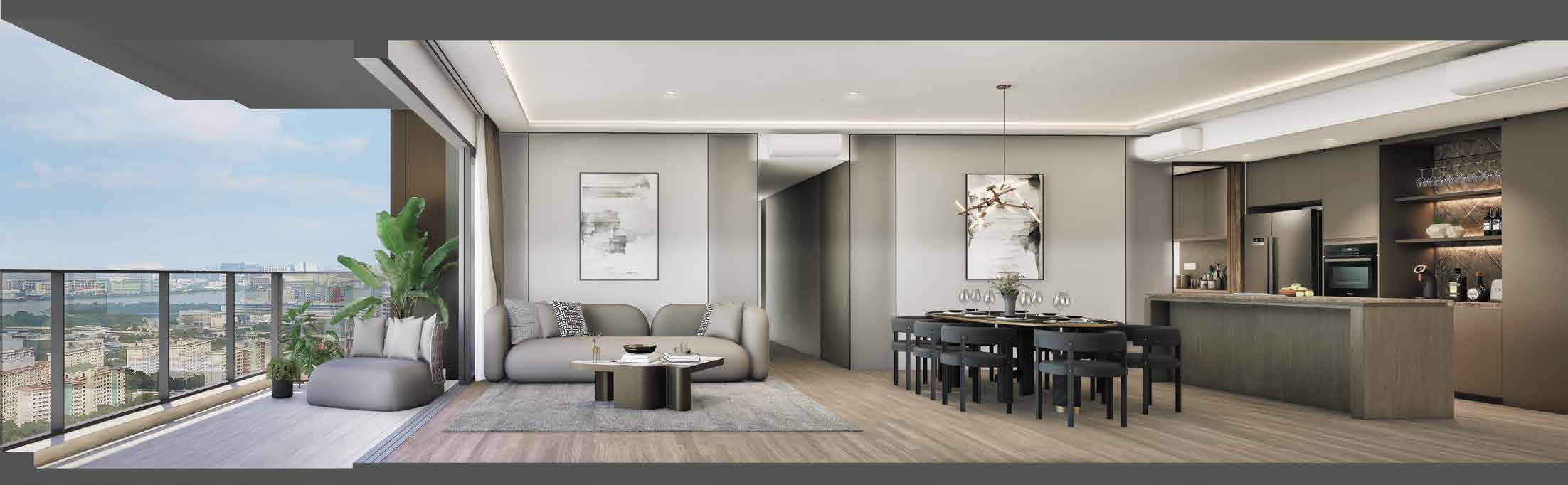 ELTA living and dining room artist's impression